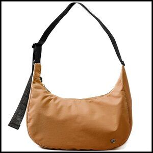 Nylon Crescent Crossbody Bag Medium Size Adjustable Strap Y2K Chic Minimal